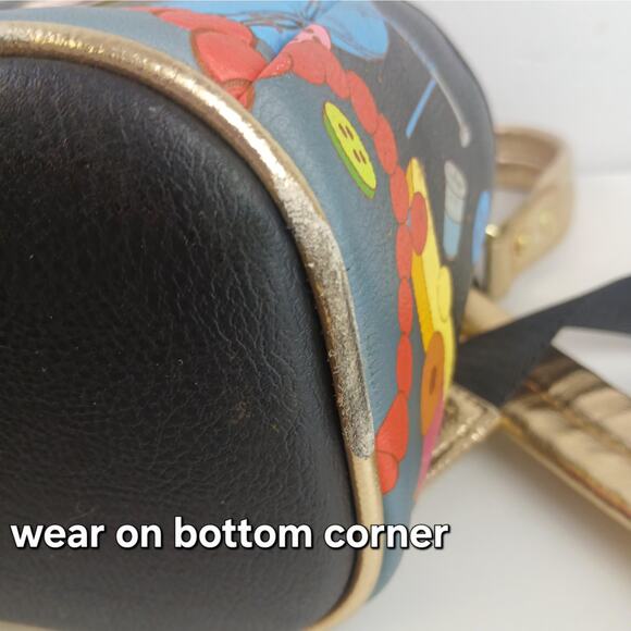 Disney Parks Loungefly Tinkerbell Mini Backpack Black Gold main image 6
